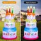 6Ft Inflatable Happy Birthday Cake Decorations Outdoor Lighted Blow Up Holiday Birthday Party Decor with Candles for Happy Birthday Party Outdoor Indoor Garden Yard Signs